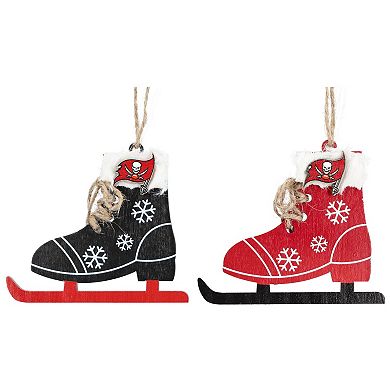 The Memory Company Tampa Bay Buccaneers Two-Pack Ice Skate Ornament Set