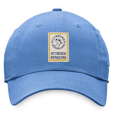 Women's Fanatics Branded Light Blue Pittsburgh Penguins Heritage Vintage Adjustable Hat