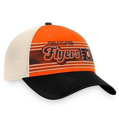 Men's Fanatics Branded Orange/Black Philadelphia Flyers Heritage Vintage Trucker Adjustable Hat