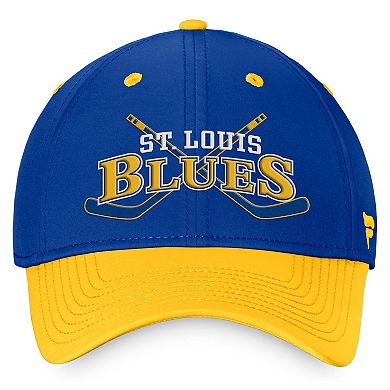 Men's Fanatics Branded Blue/Gold St. Louis Blues Heritage Vintage Flex Hat