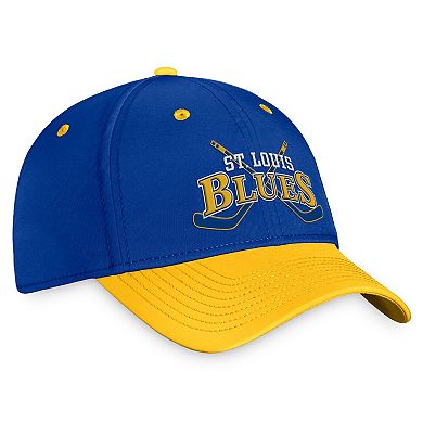 Men's Fanatics Branded Blue/Gold St. Louis Blues Heritage Vintage Flex Hat