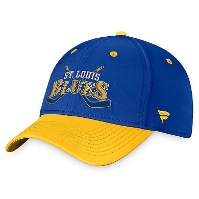 Men's Fanatics Branded Blue/Gold St. Louis Blues Heritage Vintage Flex Hat