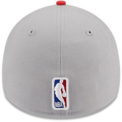 Men's New Era Gray/Red Toronto Raptors Tip-Off Two-Tone 39THIRTY Flex Hat