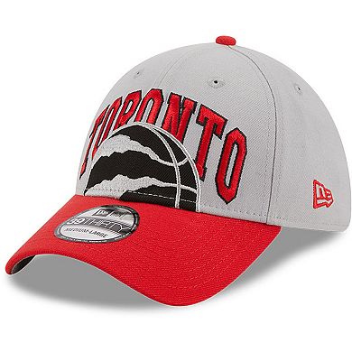 Men's New Era Gray/Red Toronto Raptors Tip-Off Two-Tone 39THIRTY Flex Hat