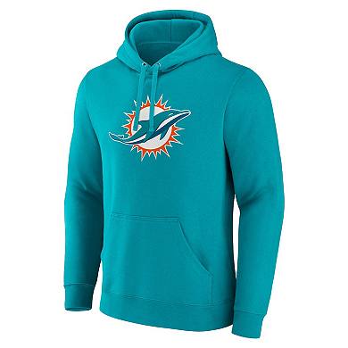 Men's Fanatics Branded Aqua Miami Dolphins Primary Logo Fleece Pullover Hoodie