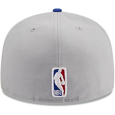 Men's New Era Gray/Blue New York Knicks Tip-Off Two-Tone 59FIFTY Fitted Hat