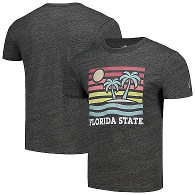 Men's League Collegiate Wear Heather Charcoal Florida State Seminoles Hyper Local Victory Falls Tri-Blend T-Shirt