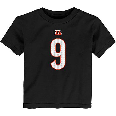 Toddler Nike Joe Burrow Black Cincinnati Bengals Player Name & Number T-Shirt