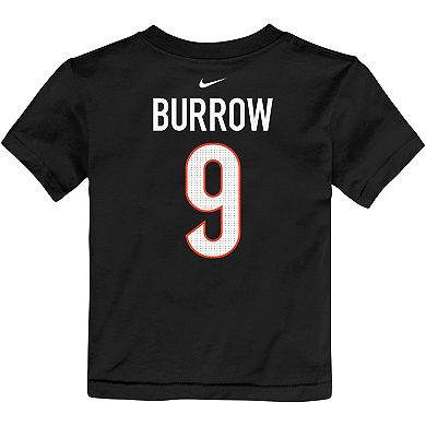 Toddler Nike Joe Burrow Black Cincinnati Bengals Player Name & Number T-Shirt