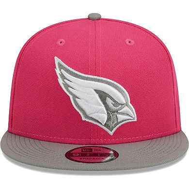 Men's New Era Pink/Gray Arizona Cardinals 2-Tone Color Pack 9FIFTY Snapback Hat