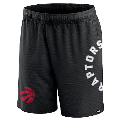 Men's Fanatics Branded Black Toronto Raptors Post Up Mesh Shorts