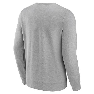 Men's Fanatics Branded  Heather Gray Seattle Sounders FC  Primary Logo Fleece Sweatshirt