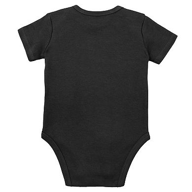 Infant Mitchell & Ness Black/Scarlet Ohio State Buckeyes 3-Pack Bodysuit, Bib and Bootie Set
