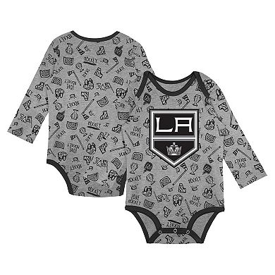 Infant Gray Los Angeles Kings Dynamic Defender Long Sleeve Bodysuit