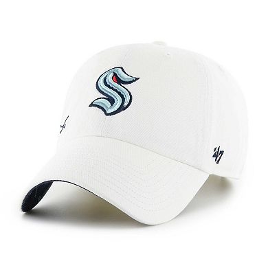 Women's '47 White Seattle Kraken Confetti Clean Up Adjustable Hat
