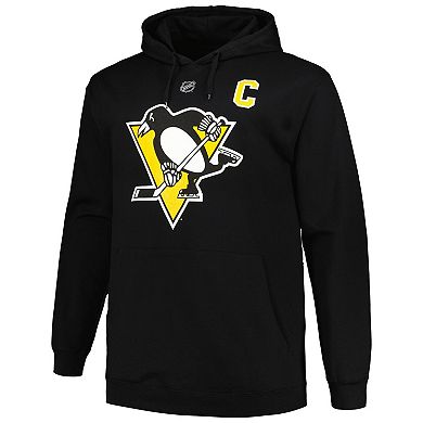 Men's Mitchell & Ness Mario Lemieux Black Pittsburgh Penguins Name & Number Pullover Hoodie