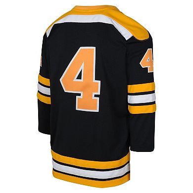 Youth Mitchell & Ness Bobby Orr Black Boston Bruins 1971 Blue Line Player Jersey