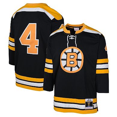 Youth Mitchell & Ness Bobby Orr Black Boston Bruins 1971 Blue Line Player Jersey