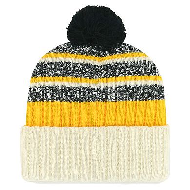 Men's '47 Natural Pittsburgh Pirates Tavern Cuffed Knit Hat with Pom