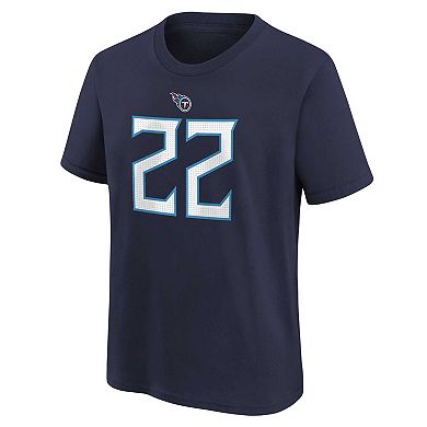 Youth Nike Derrick Henry Navy Tennessee Titans Player Name & Number T-Shirt