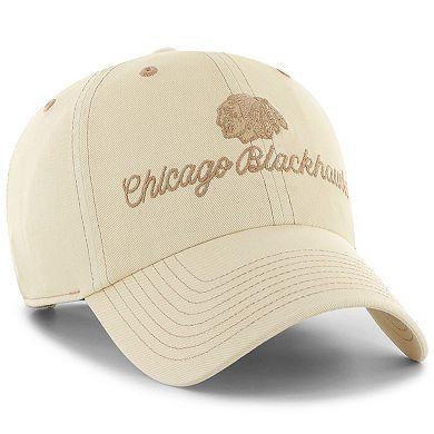 Women's '47 Cream Chicago Blackhawks Haze Clean Up Adjustable Hat