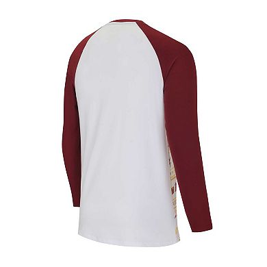 Men's Concepts Sport White/Burgundy Washington Commanders Tinsel Raglan Long Sleeve T-Shirt & Pants Sleep Set