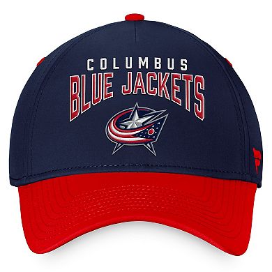 Men's Fanatics Branded Navy/Red Columbus Blue Jackets Fundamental 2-Tone Flex Hat