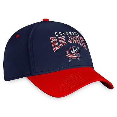 Men's Fanatics Branded Navy/Red Columbus Blue Jackets Fundamental 2-Tone Flex Hat