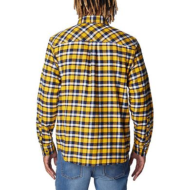 Columbia  Gold West Virginia Mountaineers Flare Gun Flannel Long Sleeve Shirt