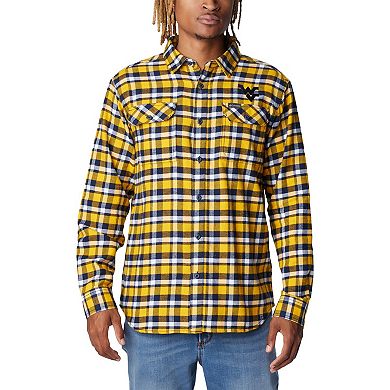 Columbia  Gold West Virginia Mountaineers Flare Gun Flannel Long Sleeve Shirt