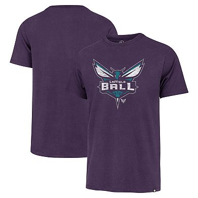 Men's '47 LaMelo Ball Purple Charlotte Hornets Player Logo Vintage T-Shirt