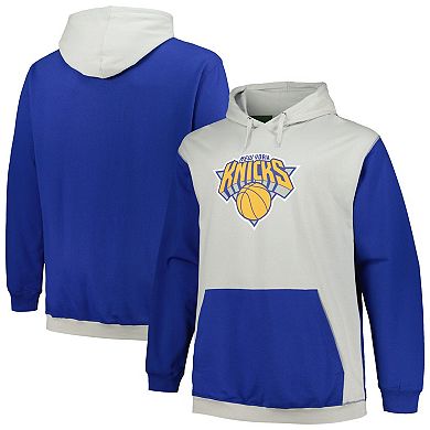 Men's Fanatics Branded  Blue/Silver New York Knicks Big & Tall Primary Arctic Pullover Hoodie