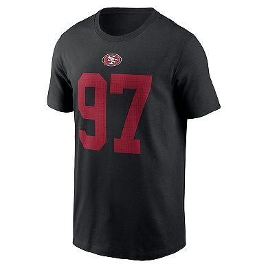 Men's Nike Nick Bosa Black San Francisco 49ers Player Name & Number T-Shirt