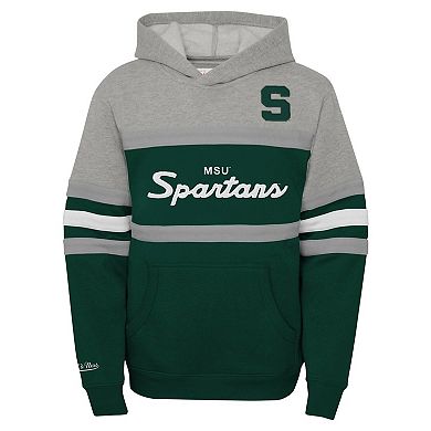 Youth Mitchell & Ness  Green Michigan State Spartans Head Coach Hoodie