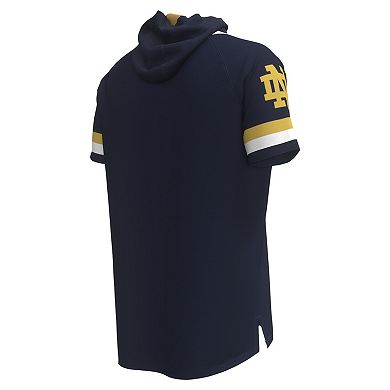 Men's Under Armour Navy Notre Dame Fighting Irish Shooter Raglan Hoodie T-Shirt