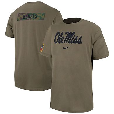 Men's Nike  Olive Ole Miss Rebels Military Pack T-Shirt