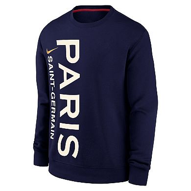 Men's Nike Navy Paris Saint-Germain Club Pullover Sweatshirt