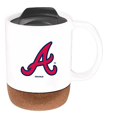 The Memory Company Atlanta Braves 14oz. Cork Bottom Mug with Lid