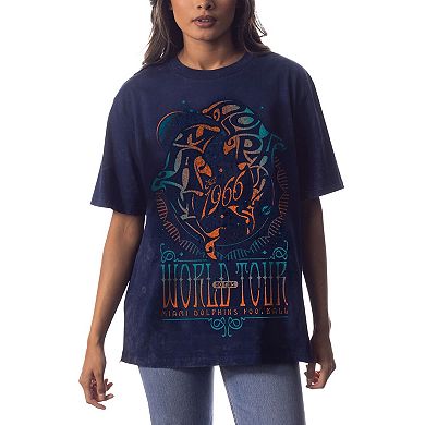 Unisex The Wild Collective Navy Miami Dolphins Tour Band T-Shirt