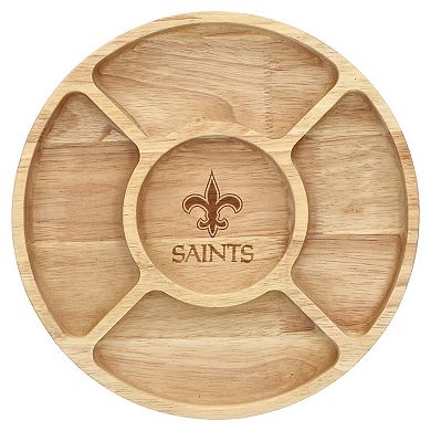 The Memory Company New Orleans Saints Wood Chip & Dip Serving Tray