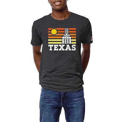 Men's League Collegiate Wear Heather Charcoal Texas Longhorns Hyper Local Victory Falls Tri-Blend T-Shirt