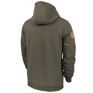 Men's Nike  Olive Michigan State Spartans Military Pack Club Fleece Pullover Hoodie