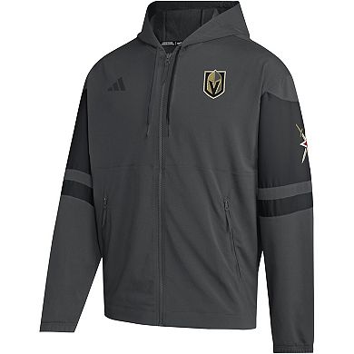 Men's adidas  Gray Vegas Golden Knights Full-Zip Hoodie