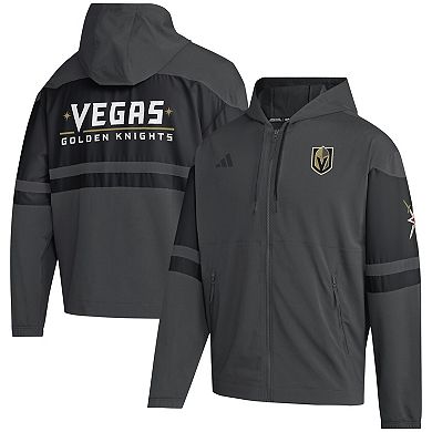 Men's adidas  Gray Vegas Golden Knights Full-Zip Hoodie