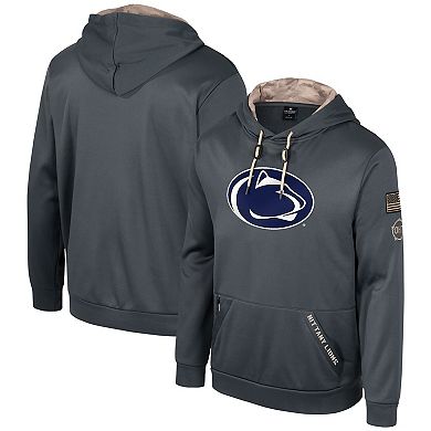 Men's Colosseum Charcoal Penn State Nittany Lions OHT Military Appreciation Pullover Hoodie