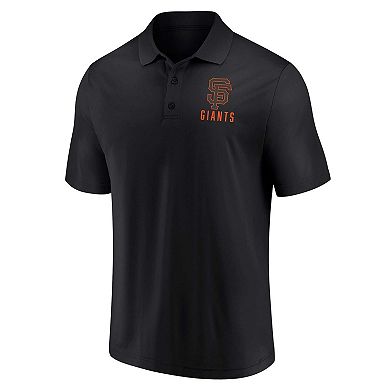 Men's Fanatics Branded Black/White San Francisco Giants Two-Pack Logo Lockup Polo Set