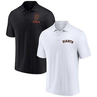 Men's Fanatics Branded Black/White San Francisco Giants Two-Pack Logo Lockup Polo Set