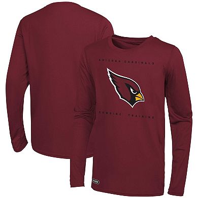 Men's Cardinal Arizona Cardinals Side Drill Long Sleeve T-Shirt