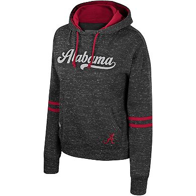 Women's Colosseum  Charcoal Alabama Crimson Tide Catherine Speckle Pullover Hoodie