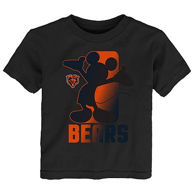 Toddler Black Chicago Bears Disney Cross Fade T-Shirt